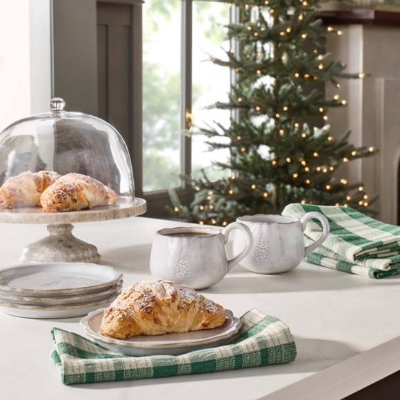 13.5oz Stoneware Debossed Tree Holiday Mug Sour Cream - Hearth & Hand Magnolia - Picture 2 of 7